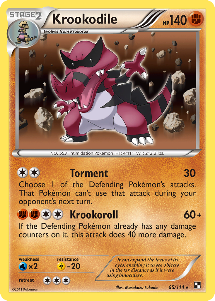 Krookodile (65/114) [Black & White: Base Set] | Exor Games New Glasgow