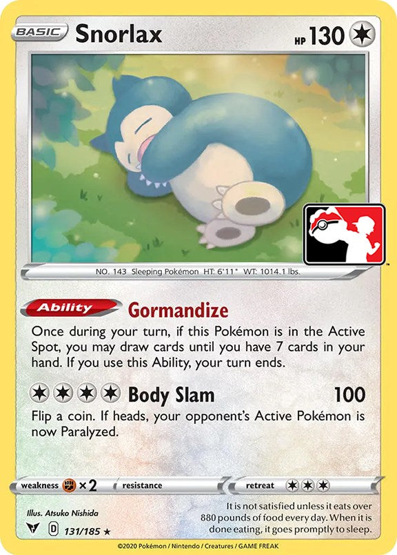 Snorlax (131/185) [Prize Pack Series One] | Exor Games New Glasgow