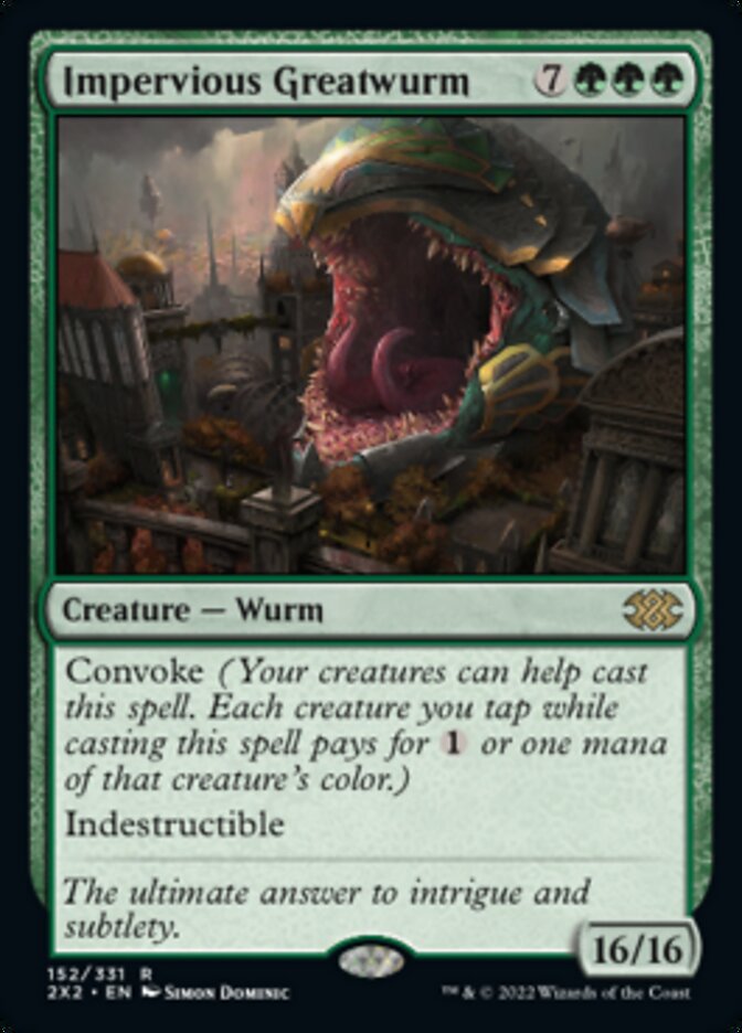 Impervious Greatwurm [Double Masters 2022] | Exor Games New Glasgow