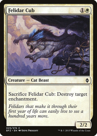 Felidar Cub [Battle for Zendikar] | Exor Games New Glasgow