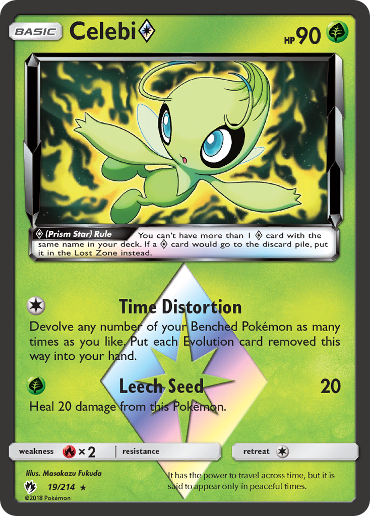 Celebi (19/214) (Prism Star) [Sun & Moon: Lost Thunder] | Exor Games New Glasgow