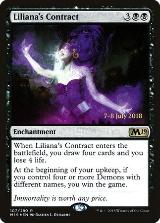 Liliana's Contract [Core Set 2019 Promos] | Exor Games New Glasgow