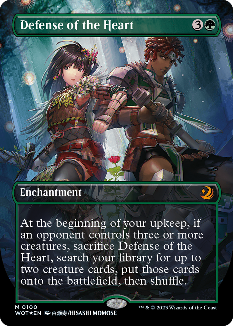 Defense of the Heart (Anime Borderless) (Confetti Foil) [Wilds of Eldraine: Enchanting Tales] | Exor Games New Glasgow