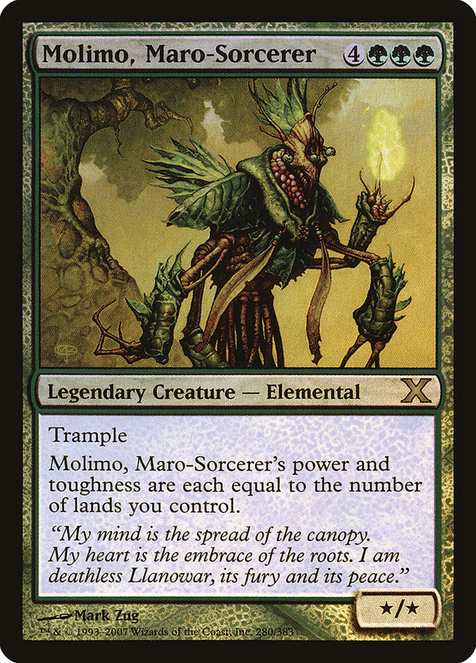 Molimo, Maro-Sorcerer (Premium Foil) [Tenth Edition] | Exor Games New Glasgow