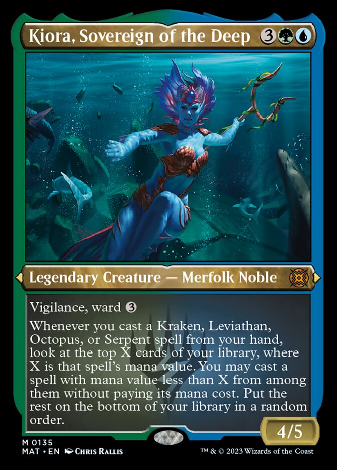 Kiora, Sovereign of the Deep (Foil Etched) [March of the Machine: The Aftermath] | Exor Games New Glasgow