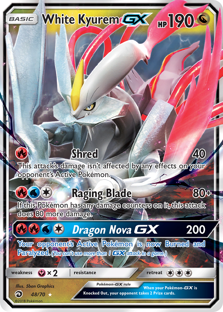 White Kyurem GX (48/70) [Sun & Moon: Dragon Majesty] | Exor Games New Glasgow