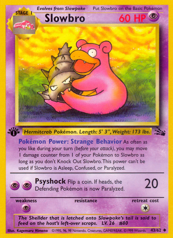 Slowbro (43/62) [Fossil 1st Edition] | Exor Games New Glasgow