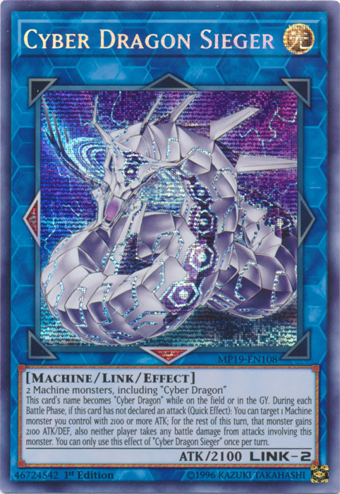 Cyber Dragon Sieger [MP19-EN108] Prismatic Secret Rare | Exor Games New Glasgow