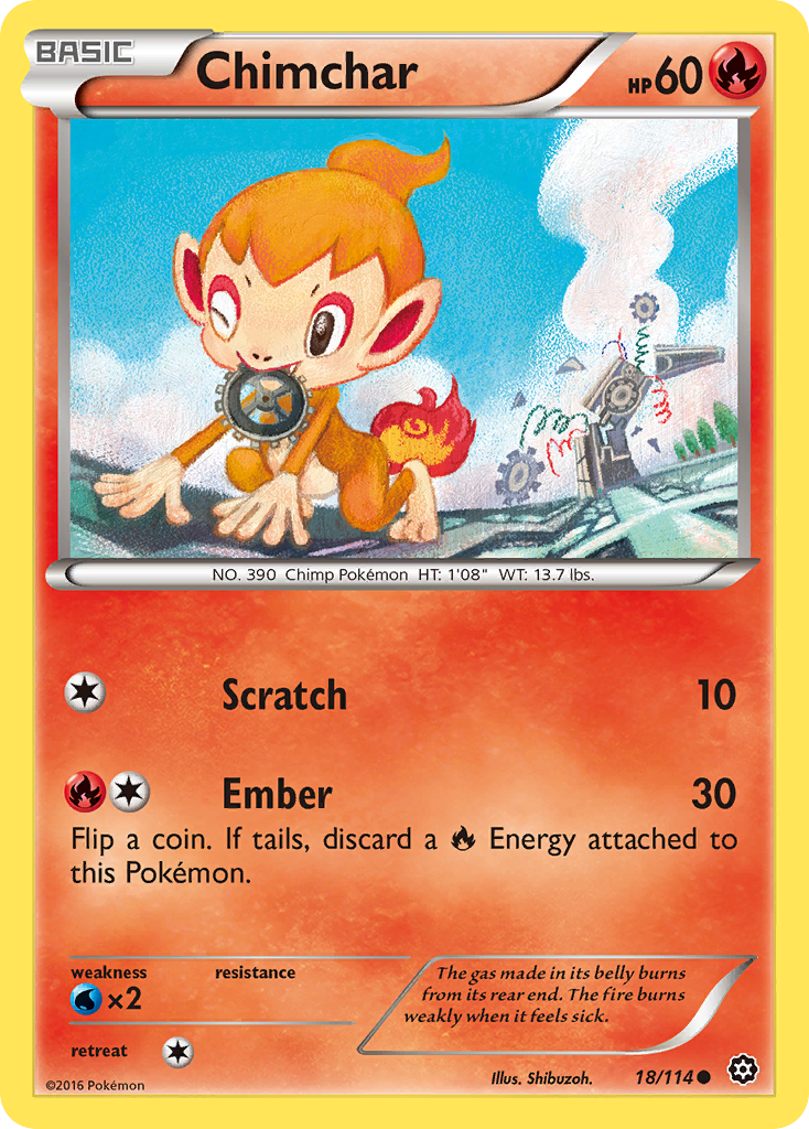 Chimchar (18/114) [XY: Steam Siege] | Exor Games New Glasgow