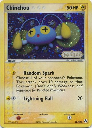 Chinchou (50/92) (Stamped) [EX: Legend Maker] | Exor Games New Glasgow