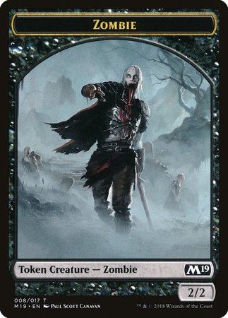 Zombie Token [Core Set 2019 Tokens] | Exor Games New Glasgow