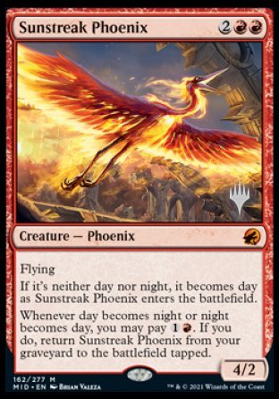 Sunstreak Phoenix (Promo Pack) [Innistrad: Midnight Hunt Promos] | Exor Games New Glasgow