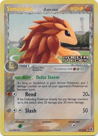 Sandslash (27/113) (Delta Species) (Stamped) [EX: Delta Species] | Exor Games New Glasgow