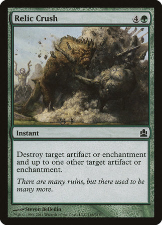 Relic Crush [Commander 2011] | Exor Games New Glasgow