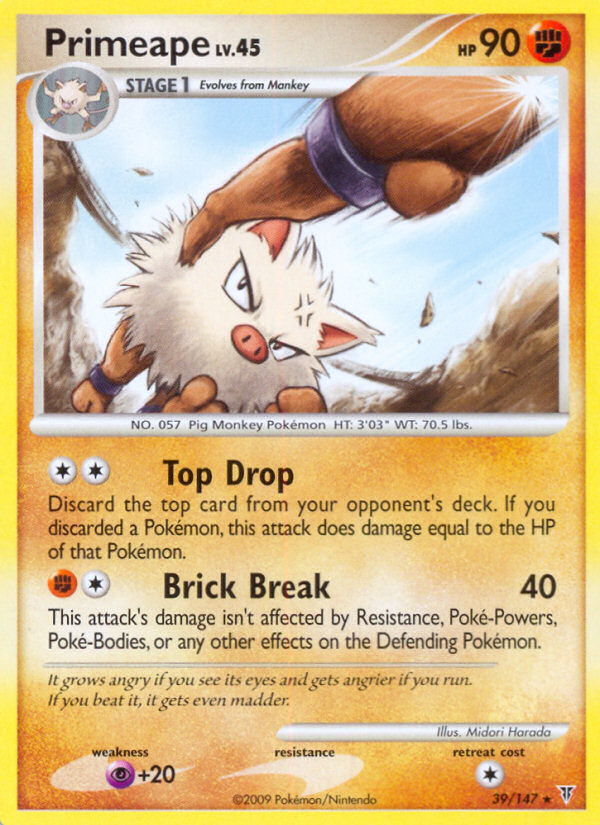 Primeape (39/147) [Platinum: Supreme Victors] | Exor Games New Glasgow