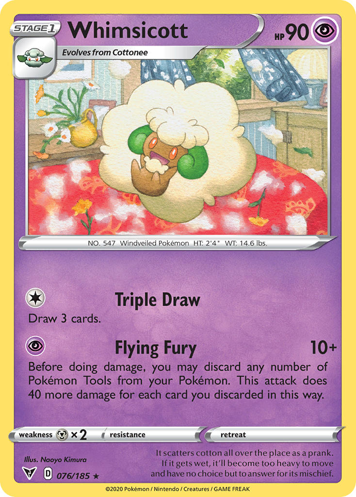 Whimsicott (076/185) [Sword & Shield: Vivid Voltage] | Exor Games New Glasgow