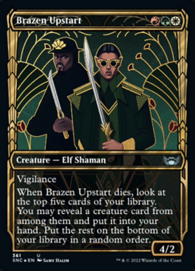 Brazen Upstart (Showcase Golden Age Gilded Foil) [Streets of New Capenna] | Exor Games New Glasgow