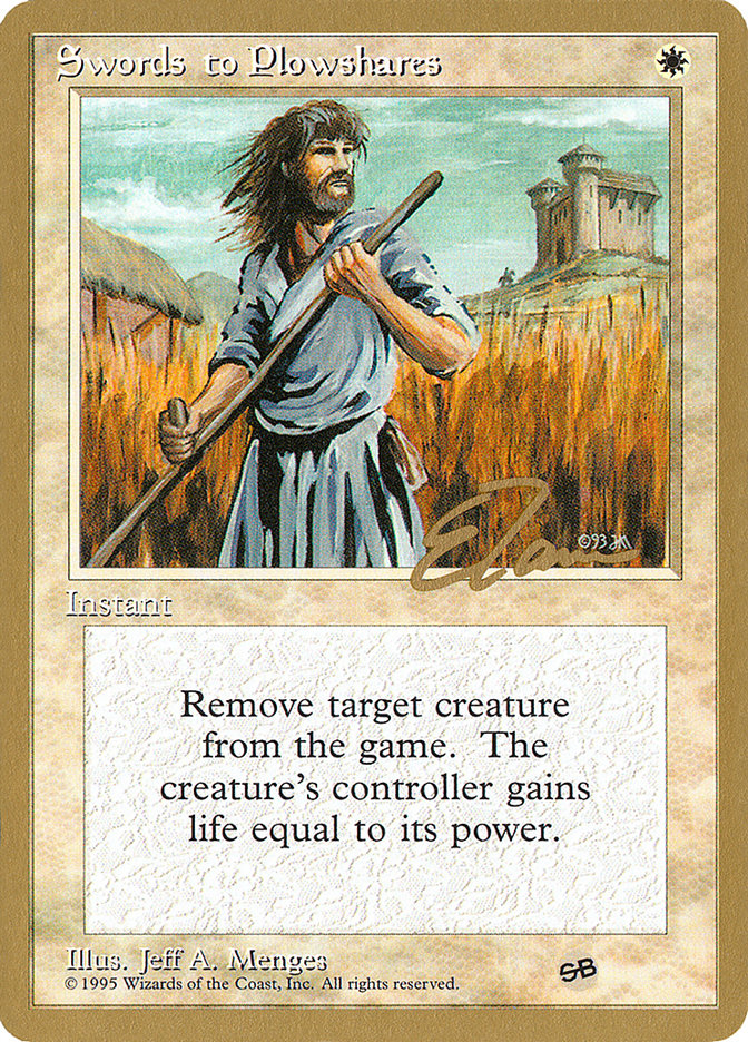 Swords to Plowshares (Eric Tam) (SB) [Pro Tour Collector Set] | Exor Games New Glasgow