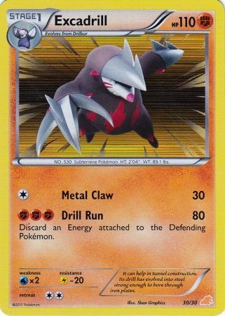 Excadrill (30/30) [Black & White: Trainer Kit - Excadrill] | Exor Games New Glasgow