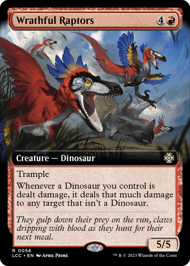 Wrathful Raptors (Extended Art) [The Lost Caverns of Ixalan Commander] | Exor Games New Glasgow