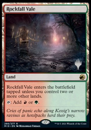 Rockfall Vale (Promo Pack) [Innistrad: Midnight Hunt Promos] | Exor Games New Glasgow