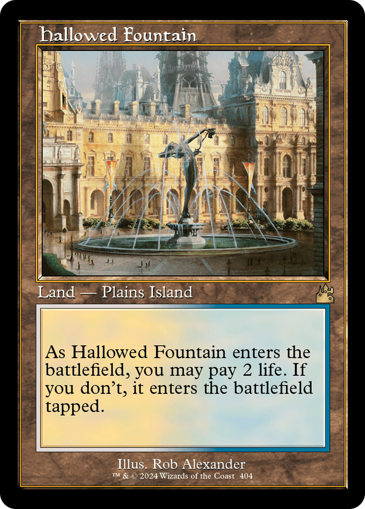 Hallowed Fountain (Retro) [Ravnica Remastered] | Exor Games New Glasgow