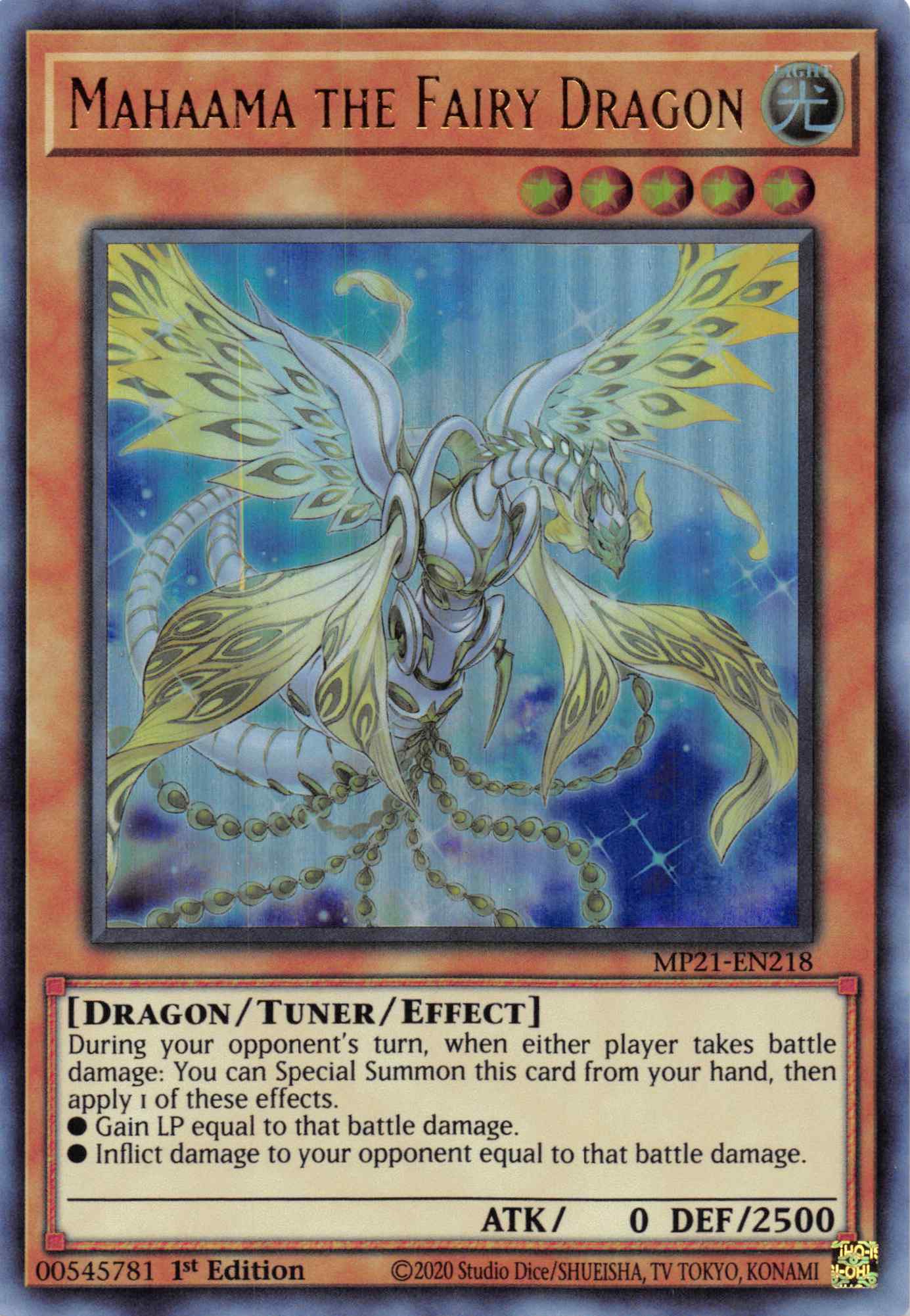 Mahaama the Fairy Dragon [MP21-EN218] Ultra Rare | Exor Games New Glasgow