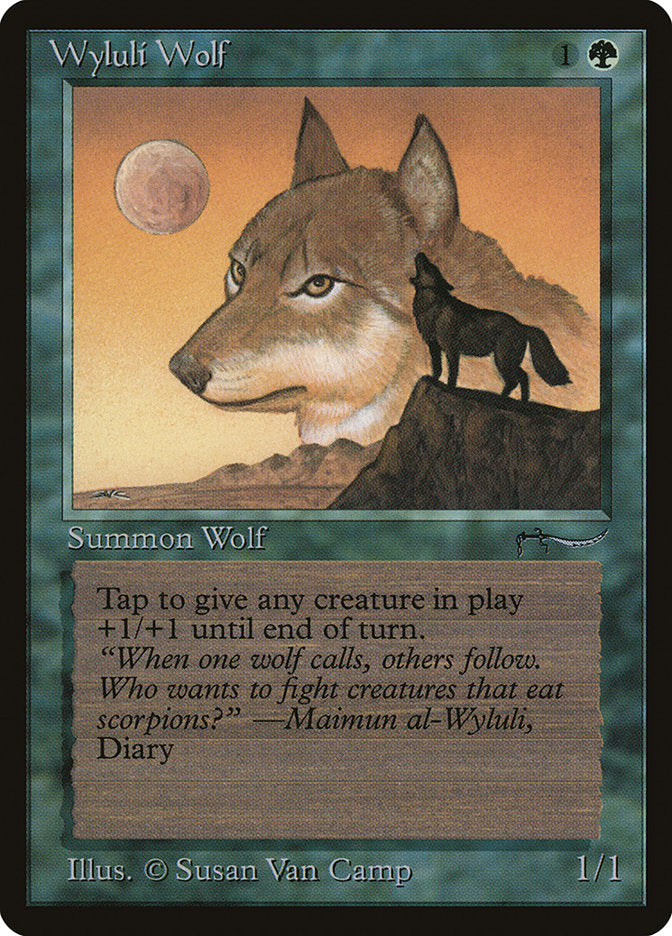 Wyluli Wolf (Dark Mana Cost) [Arabian Nights] | Exor Games New Glasgow