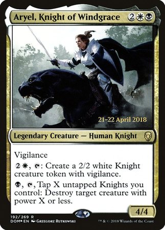 Aryel, Knight of Windgrace [Dominaria Promos] | Exor Games New Glasgow