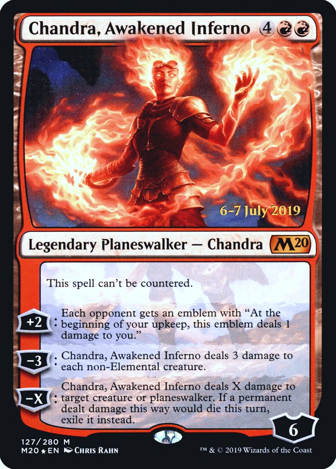 Chandra, Awakened Inferno  [Core Set 2020 Prerelease Promos] | Exor Games New Glasgow