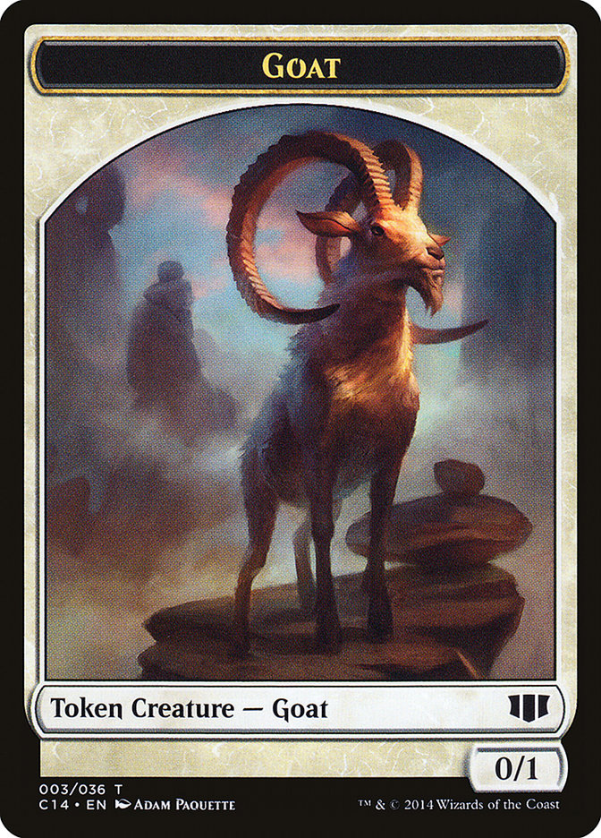 Goblin // Goat Double-sided Token [Commander 2014 Tokens] | Exor Games New Glasgow