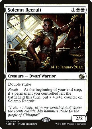 Solemn Recruit [Aether Revolt Promos] | Exor Games New Glasgow