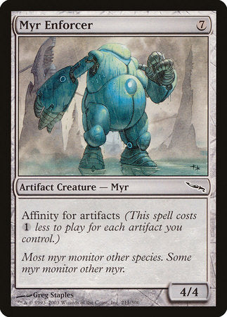 Myr Enforcer [Mirrodin] | Exor Games New Glasgow