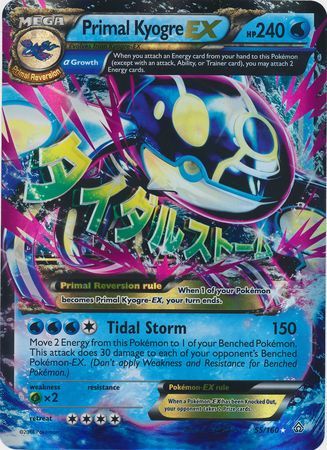 Primal Kyogre EX (55/160) (Jumbo Card) [XY: Primal Clash] | Exor Games New Glasgow