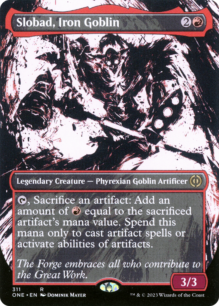 Slobad, Iron Goblin (Borderless Ichor) [Phyrexia: All Will Be One] | Exor Games New Glasgow