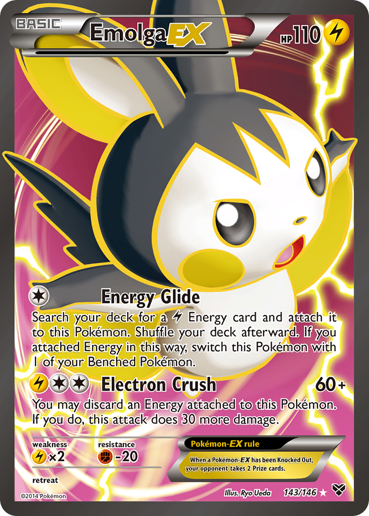 Emolga EX (143/146) [XY: Base Set] | Exor Games New Glasgow