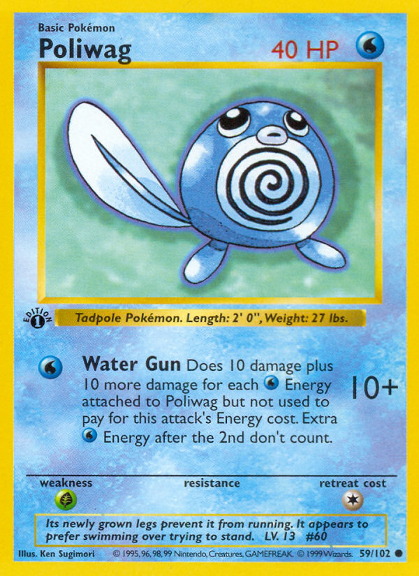 Poliwag (59/102) (Shadowless) [Base Set 1st Edition] | Exor Games New Glasgow