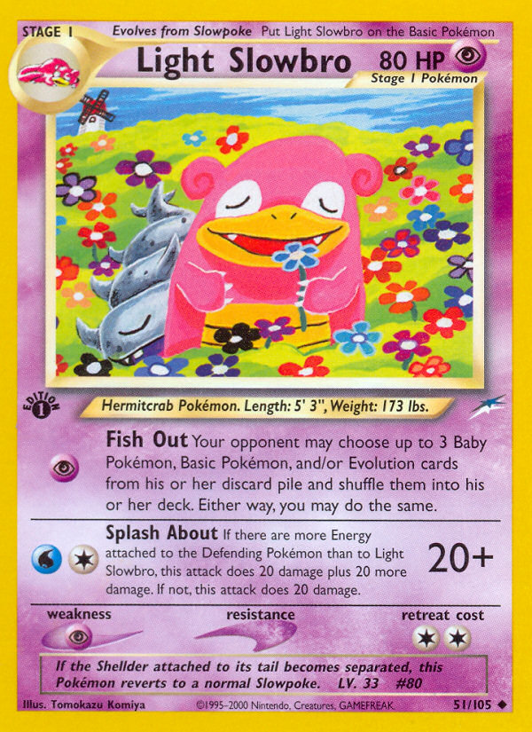 Light Slowbro (51/105) [Neo Destiny 1st Edition] | Exor Games New Glasgow