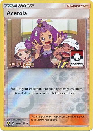 Acerola (112a/147) (League Promo 4th Place) [Sun & Moon: Burning Shadows] | Exor Games New Glasgow