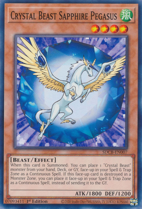 Crystal Beast Sapphire Pegasus [SDCB-EN007] Common | Exor Games New Glasgow