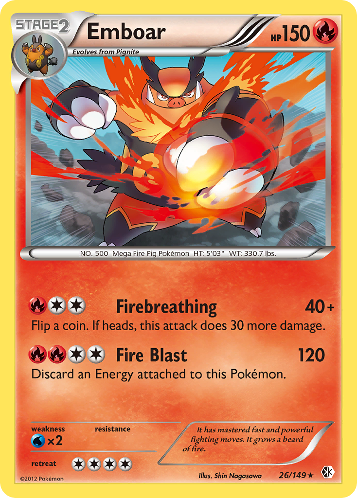 Emboar (26/149) [Black & White: Boundaries Crossed] | Exor Games New Glasgow