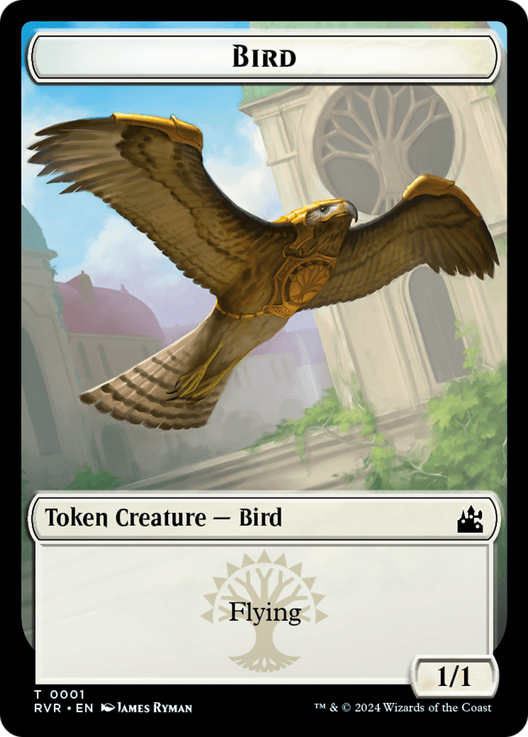 Bird // Sphinx Double-Sided Token [Ravnica Remastered Tokens] | Exor Games New Glasgow