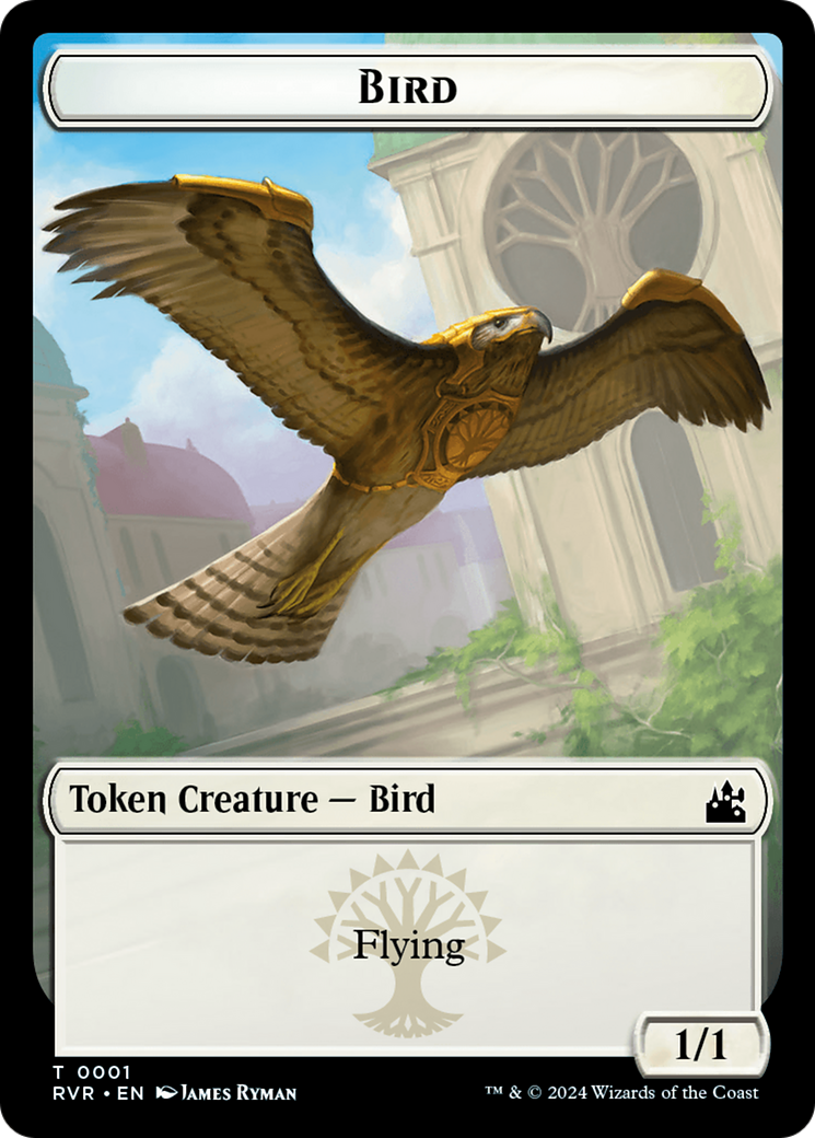 Bird // Soldier Double-Sided Token [Ravnica Remastered Tokens] | Exor Games New Glasgow