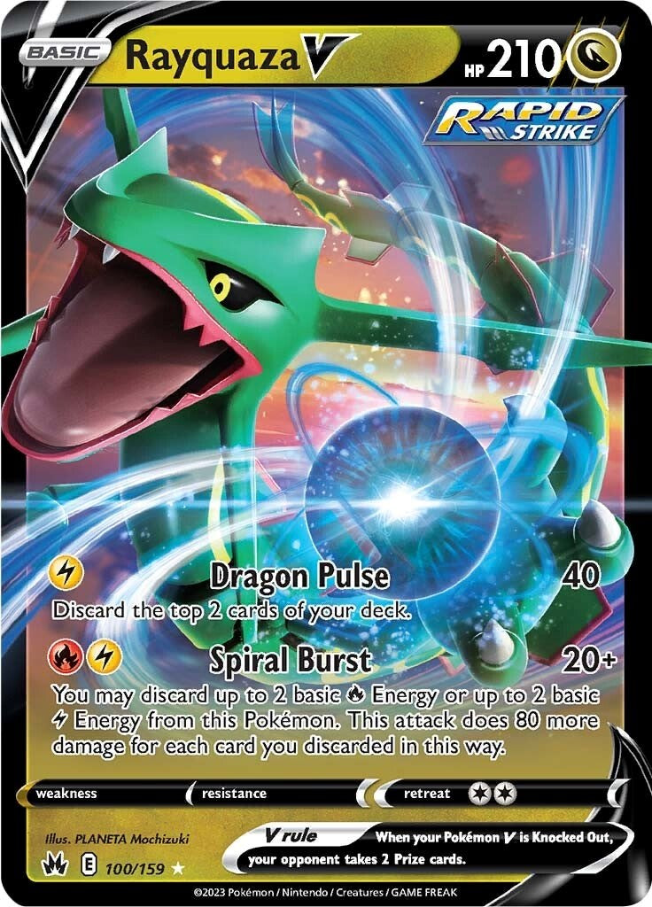 Rayquaza V (100/159) [Sword & Shield: Crown Zenith] | Exor Games New Glasgow