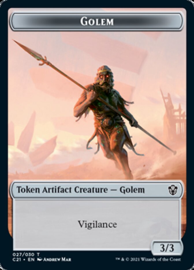 Golem (027) // Thopter Token [Commander 2021 Tokens] | Exor Games New Glasgow