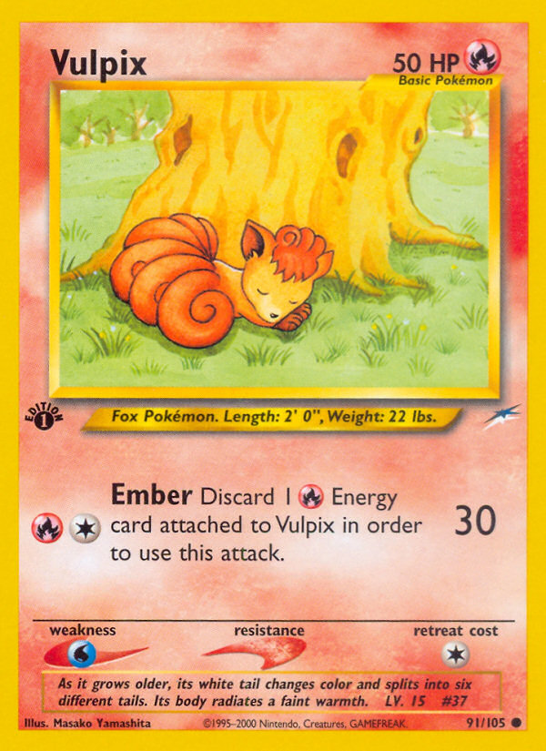 Vulpix (91/105) [Neo Destiny 1st Edition] | Exor Games New Glasgow