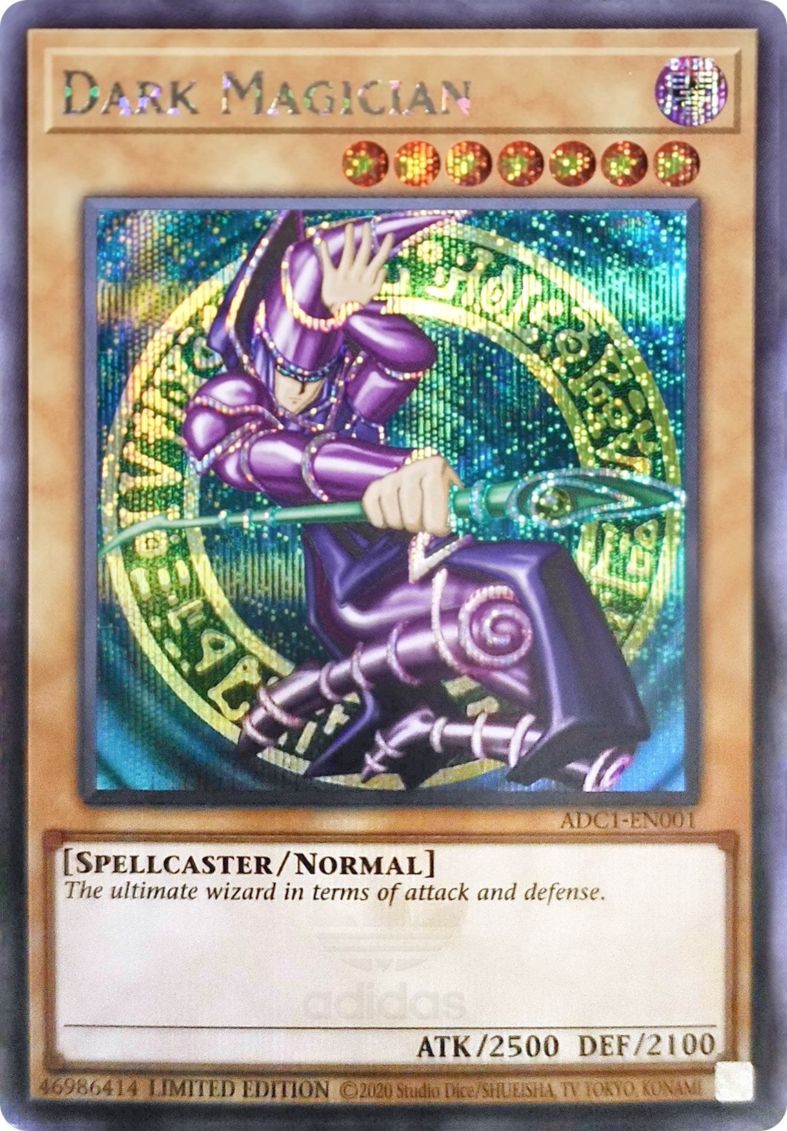 Dark Magician (Adidas Exclusive) [ADC1-EN001] Prismatic Secret Rare | Exor Games New Glasgow