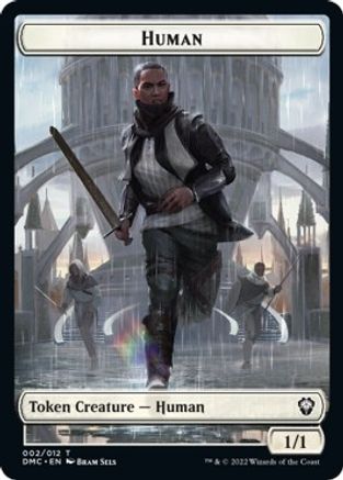 Human // Snake Double-sided Token [Dominaria United Commander Tokens] | Exor Games New Glasgow