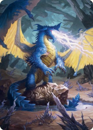 Blue Dragon Art Card [Dungeons & Dragons: Adventures in the Forgotten Realms Art Series] | Exor Games New Glasgow