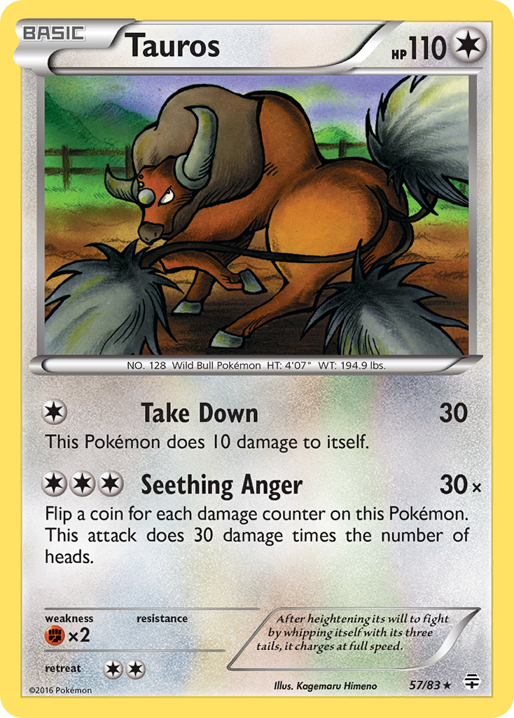 Tauros (57/83) [XY: Generations] | Exor Games New Glasgow